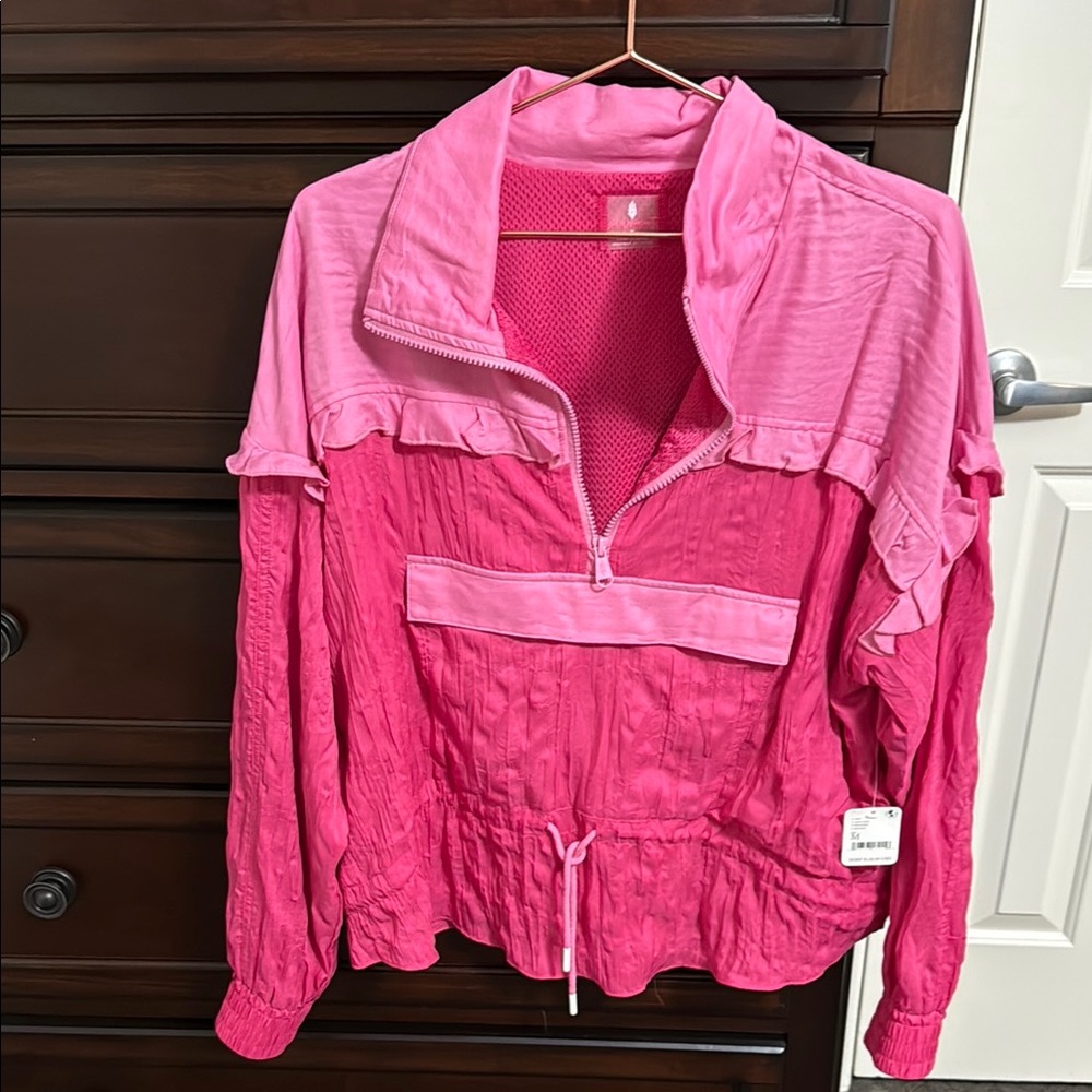 Free People Pink Women's Windbreaker Jacket